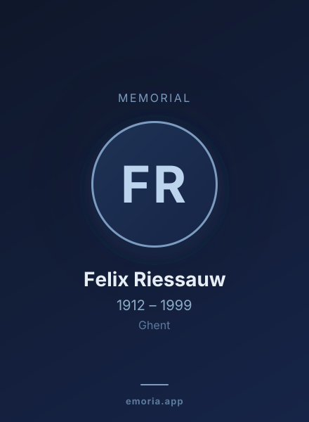 Memorial portrait of Felix Riessauw