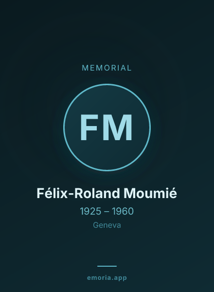 Memorial portrait of Félix-Roland Moumié