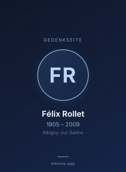 Gedenkportrait von Félix Rollet