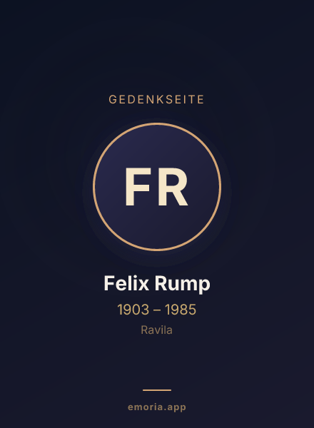 Gedenkportrait von Felix Rump