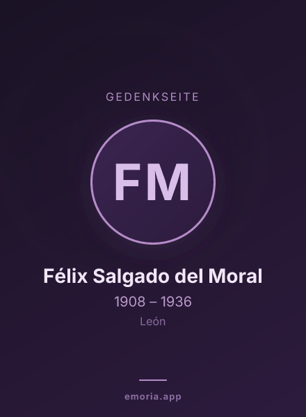 Gedenkportrait von Félix Salgado del Moral