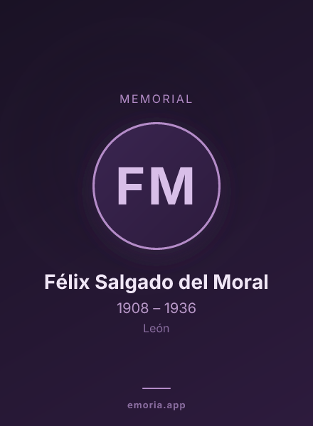 Memorial portrait of Félix Salgado del Moral