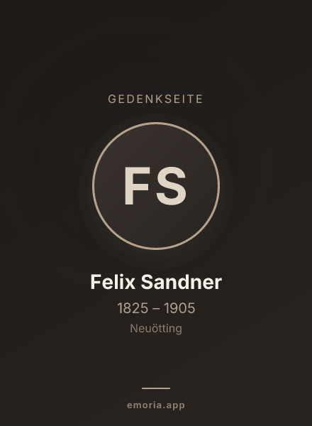 Gedenkportrait von Felix Sandner