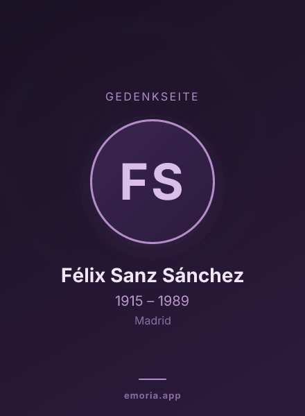 Gedenkportrait von Félix Sanz Sánchez