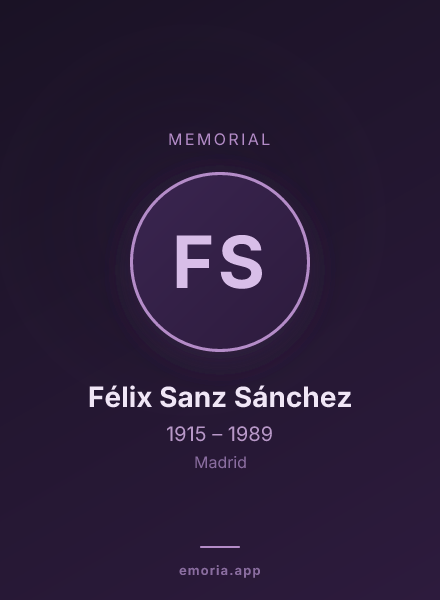 Memorial portrait of Félix Sanz Sánchez