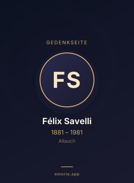 Gedenkportrait von Félix Savelli