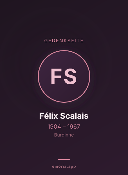Gedenkportrait von Félix Scalais