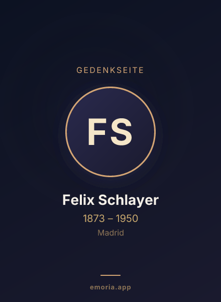 Gedenkportrait von Felix Schlayer