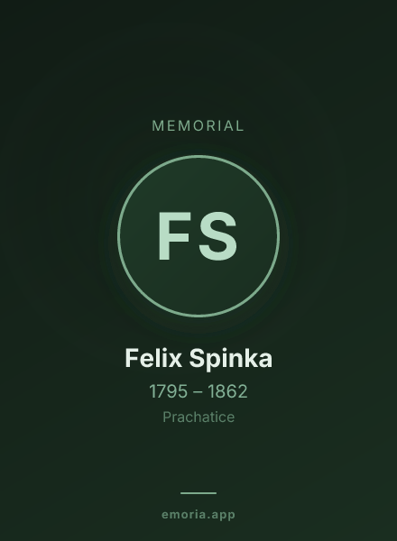 Memorial portrait of Felix Spinka