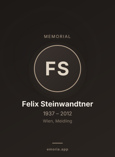 Memorial portrait of Felix Steinwandtner