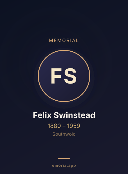 Memorial portrait of Felix Swinstead