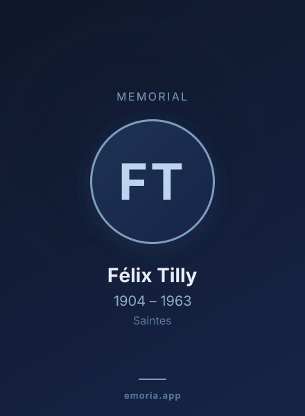 Memorial portrait of Félix Tilly