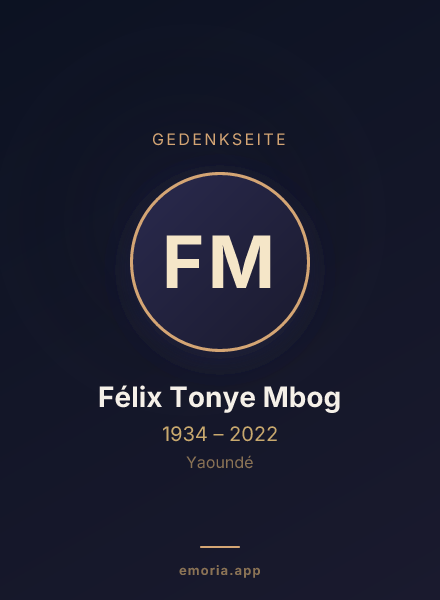 Gedenkportrait von Félix Tonye Mbog