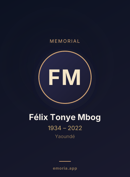 Memorial portrait of Félix Tonye Mbog