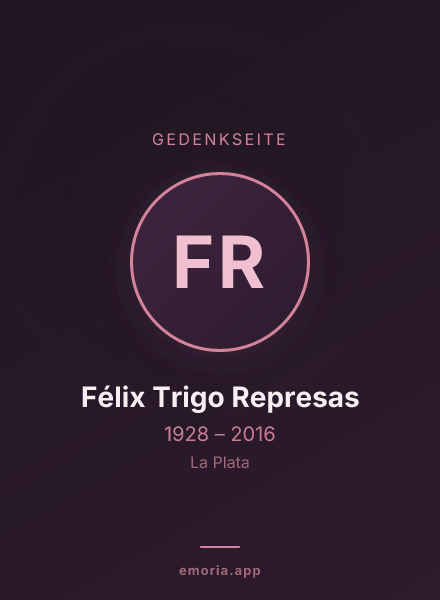Gedenkportrait von Félix Trigo Represas