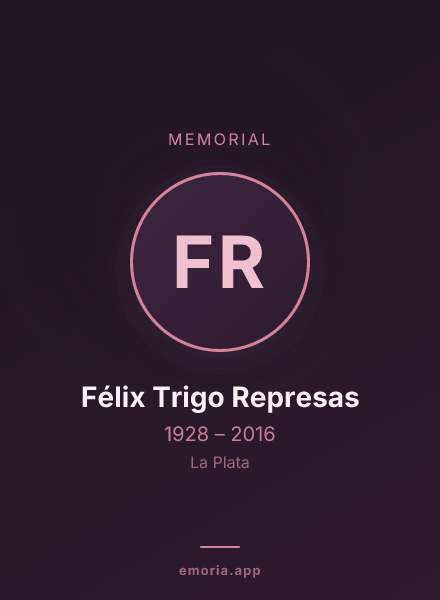 Memorial portrait of Félix Trigo Represas
