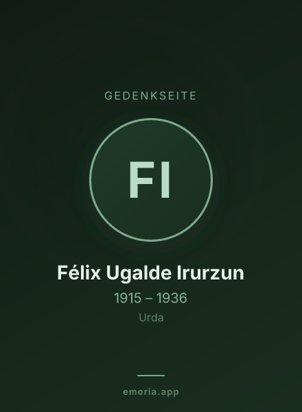 Gedenkportrait von Félix Ugalde Irurzun
