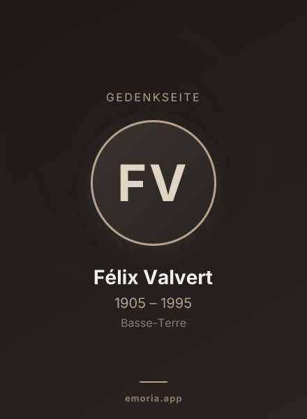 Gedenkportrait von Félix Valvert