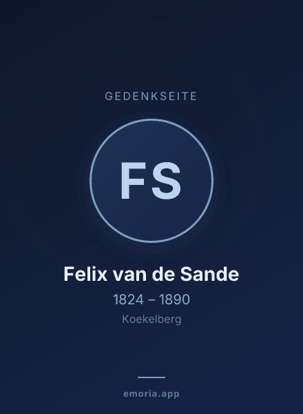 Gedenkportrait von Felix van de Sande