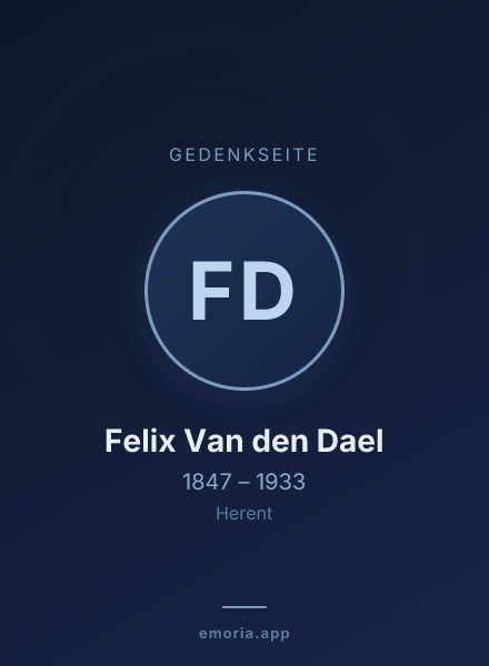Gedenkportrait von Felix Van den Dael