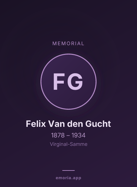 Memorial portrait of Felix Van den Gucht