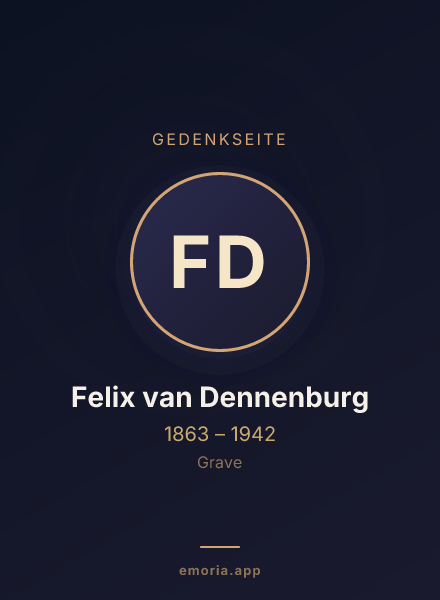 Gedenkportrait von Felix van Dennenburg