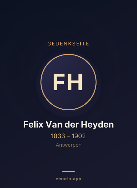 Gedenkportrait von Felix Van der Heyden