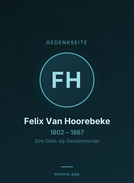 Gedenkportrait von Felix Van Hoorebeke