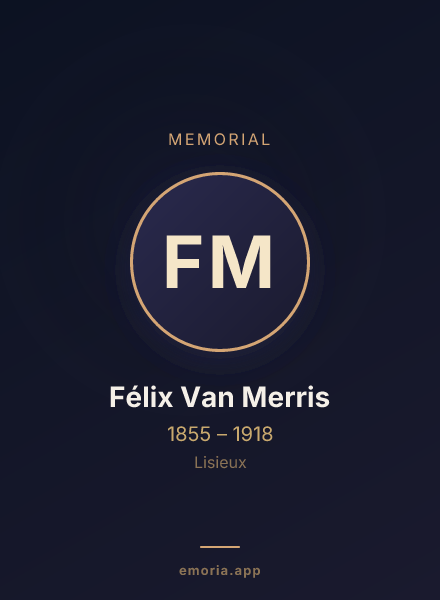 Memorial portrait of Félix Van Merris