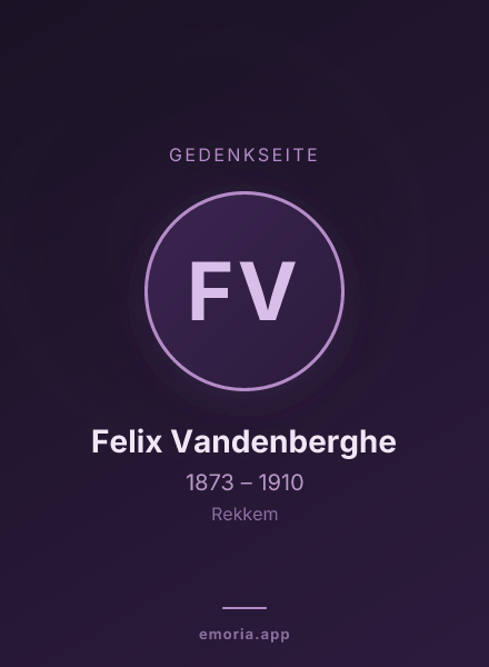 Gedenkportrait von Felix Vandenberghe