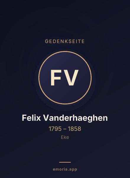 Gedenkportrait von Felix Vanderhaeghen