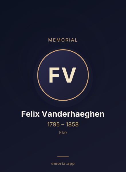 Memorial portrait of Felix Vanderhaeghen
