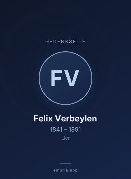 Gedenkportrait von Felix Verbeylen