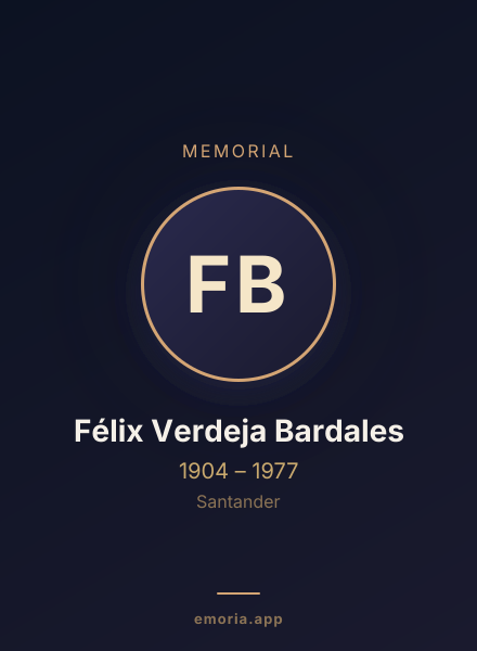 Memorial portrait of Félix Verdeja Bardales