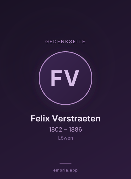 Gedenkportrait von Felix Verstraeten