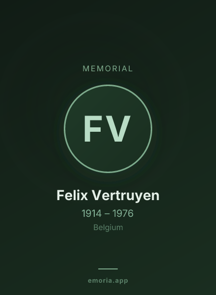 Memorial portrait of Felix Vertruyen