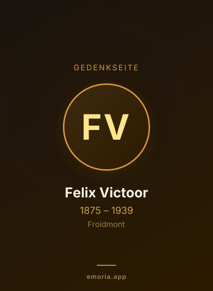 Gedenkportrait von Felix Victoor