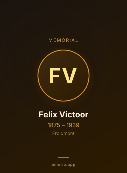 Memorial portrait of Felix Victoor