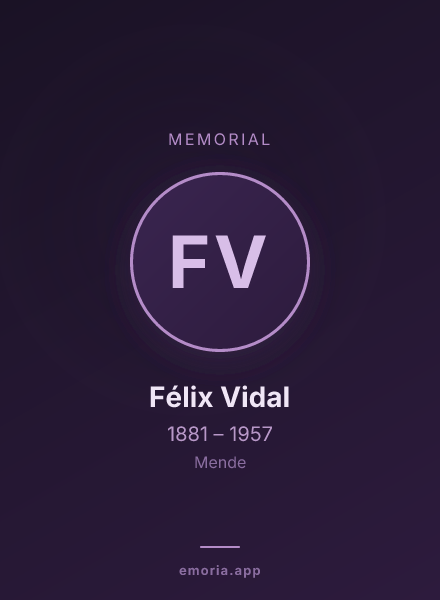 Memorial portrait of Félix Vidal
