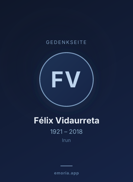Gedenkportrait von Félix Vidaurreta
