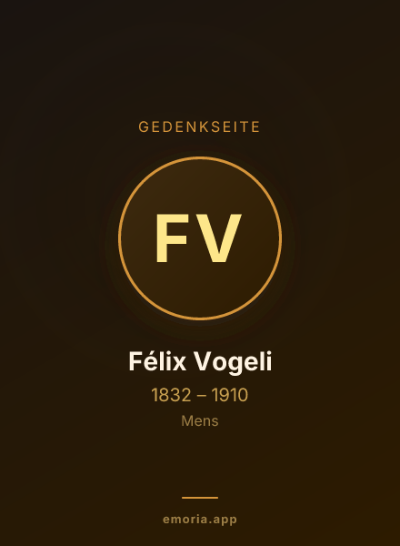 Gedenkportrait von Félix Vogeli
