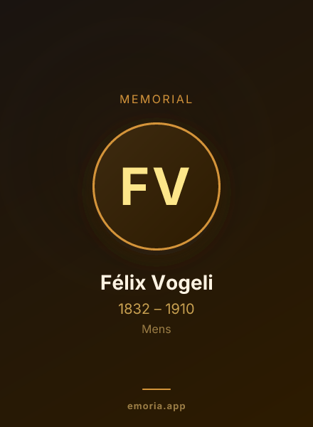 Memorial portrait of Félix Vogeli
