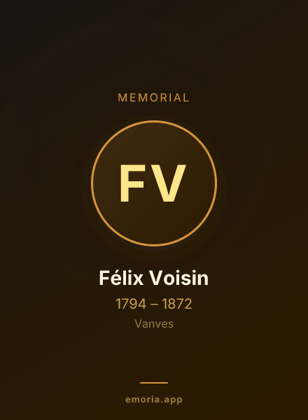 Memorial portrait of Félix Voisin