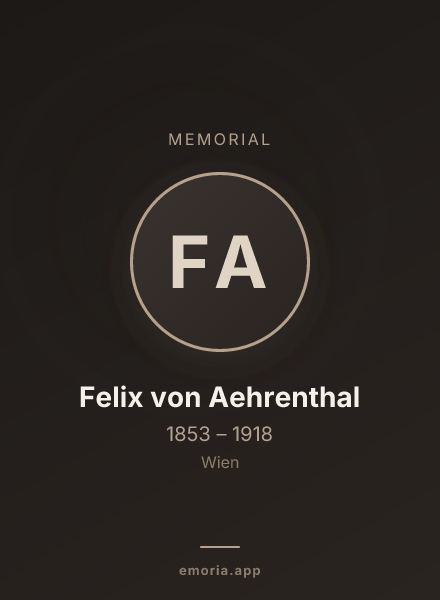 Memorial portrait of Felix von Aehrenthal