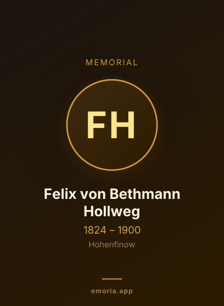 Memorial portrait of Felix von Bethmann Hollweg