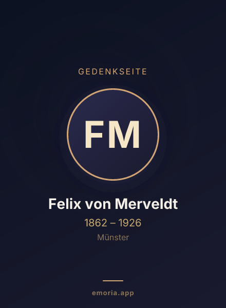 Gedenkportrait von Felix von Merveldt