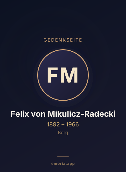 Gedenkportrait von Felix von Mikulicz-Radecki