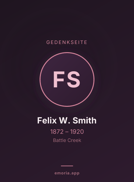 Gedenkportrait von Felix W. Smith