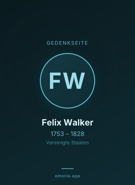 Gedenkportrait von Felix Walker