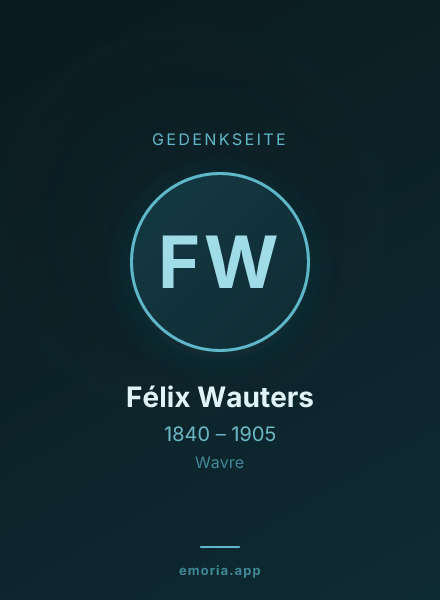 Gedenkportrait von Félix Wauters